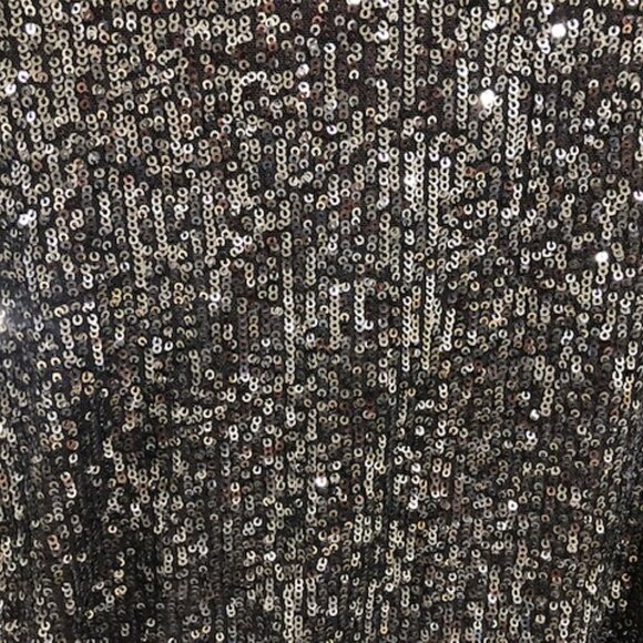 Crystal Doll Black/Silver Sequin Dress Size M - Picture 9 of 9